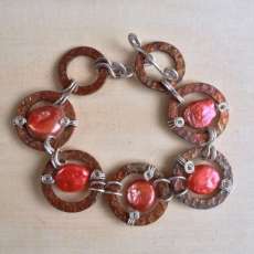 Copper & Sterling Silver with Pearl Coins