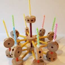 Tinker Toy Menorah - Round
