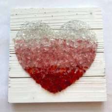 Red Heart - Sea glass