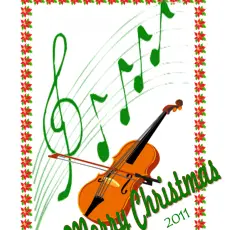 Christmas music greeting card