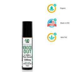 CBD Knockout Pain Serum 1200mg Topical (Travel-size Roller) - Full Spectrum (contains THC)