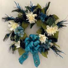 18" Peacock-Themed Wreath