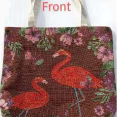 Handbags Flamingo Cotton Tapestry Tote Bag