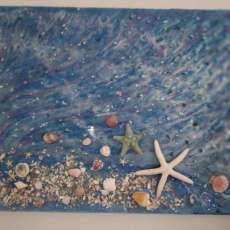 Resin Beach with shells