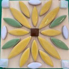 Mosaic Tile Coster Kit - Yellow Flower