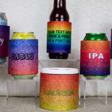 Ombre Slap Wrap Can Coolers, Beverage Insulators, Personalize with Name or Own Text!