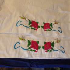 Hand Embroidered Pillowcases - Large