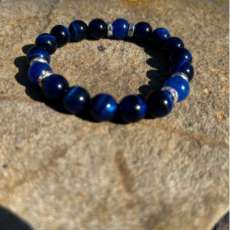 Blue Tiger Eye Stretch Bracelet
