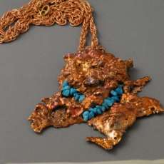 NATIVE COPPER AND SLEEPING BEAUTY NECKLACE