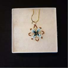 Light Blue and Green Star Pendant Necklace