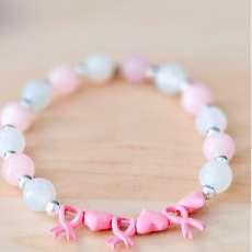 Handmade Breast Cancer Awareness bracelet