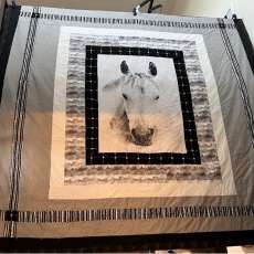 Monochrome Horse Quilt