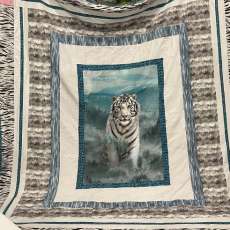 White Tiger King Size Quilt