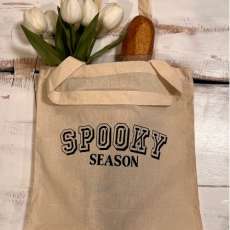 Spooky Season Apple Picking Farmers Market Canvas Tote Over the Shoulder Bag