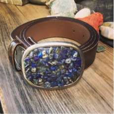 Lapis Lazuli Encrusted Buckle & Belt