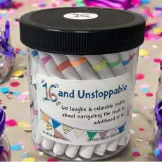 16th Birthday "16 and Unstoppable" Birthday Jar – 60 Laughs & Truths for Sweet Sixteen, Teenager