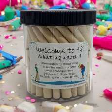 Welcome to 18 – Adulting Level 1 Birthday Jar – 60 Laughs & Truths for 18th Birthday, Young Adult