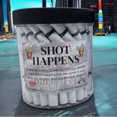 21st Birthday "Shot Happens" – Affirmation Jar with 60 Hilarious Truths About Adulthood, Big Dreams