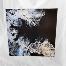 Acrylic Painting - Lace on Black