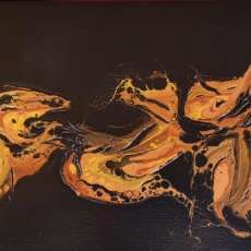 Acrylic Painting - Gold Fire