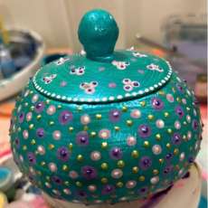 Seafoam Blue Trinket Pot