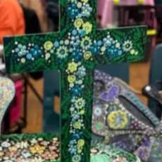 Green themed cross