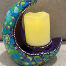 Moon votive holder
