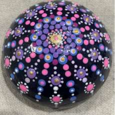 Purple pink paperweight