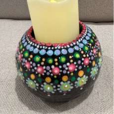 Multi hued votive holder