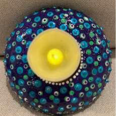 Deep purple tea light holder