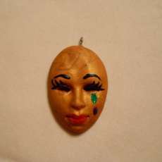 Mini Mardi Gras mask pendant
