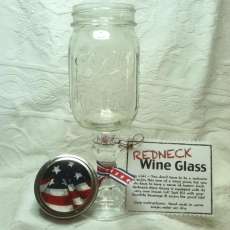REDNECK WINE GLASS "USA"