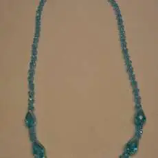 22" Light blue Swarovski Crystal Necklace
