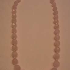 22' Czech Crystal Light Pink Necklace