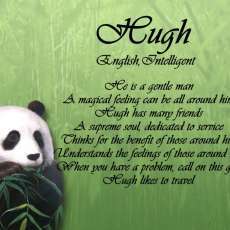 Personalized "Hugh" Panda Keepsake Prints