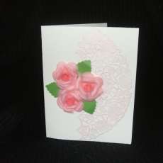 3D 3 pink roses