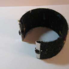 Yarn Wrapped Cuff Bracelet (black multi)