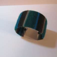 Yarn Wrapped Cuff Bracelet (teal)