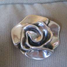 Antique .925 Silver Rose Brooch/Pendant by Christian Dior