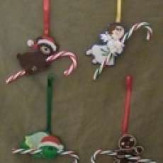 Embroidered Candy Cane Holders
