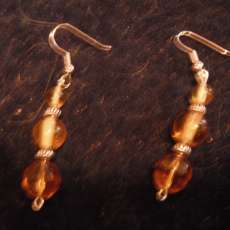 brown beaded earrings