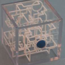 Bare Bones Pirate Puzzle-3D Maze Cube Artwork-Rolling Ball Maze