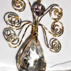 Swarovski Crystal and Gold Angel