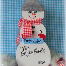 Personalized Country Christmas Snowman