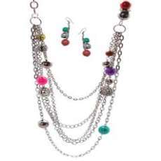 Paparazzi Multicolor Bead Necklace and Earring Set