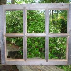 8x10 Barnwood Window Pane Picture Frame - 6 Pane