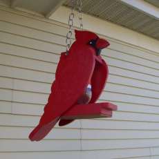 Cardinal Pop Bottle Bird Feeder