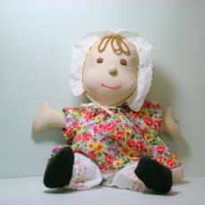 cloth doll, made from Kona cotton