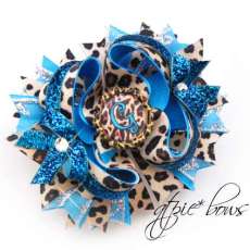 Cheetah Turquoise bow