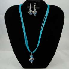 Faceted Crystal and Pewter Angels Set